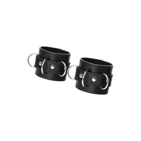 Handcuffs Anonymo #0103, PU Skin, Black-7