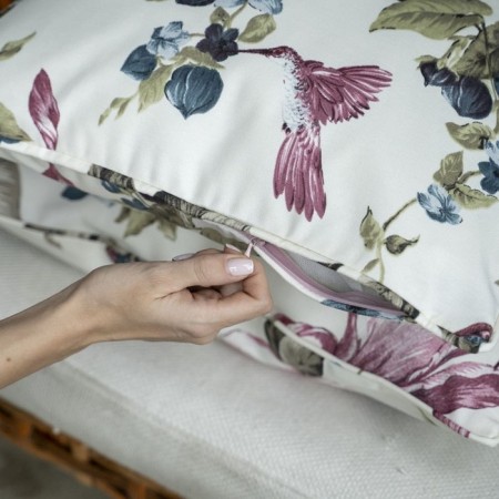 Decorative pillowcase "Act", size 45x45 cm, pink color-1