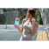 Sports shaker with a bowl for protein, blue pink, 500 ml