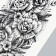 Tattoo on the body black "bouquet" 19x9.5 cm