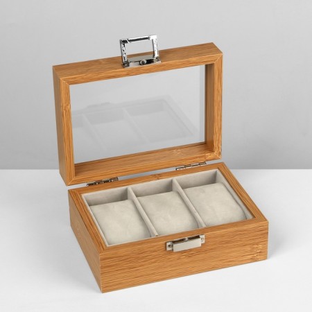 Catch stand, bracelets, wood, 3 places 16.5 × 11.8 × 7.5 cm, color gray color-3