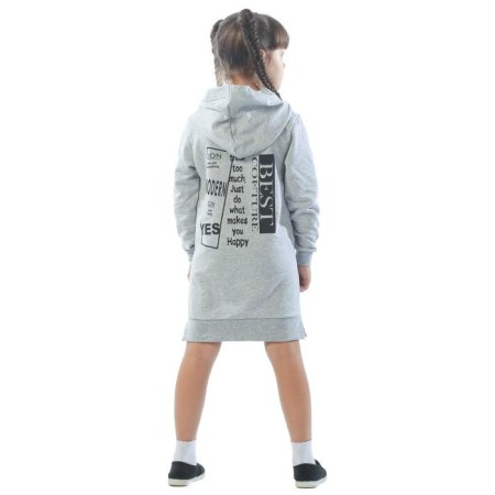 Baby dress, height 98 cm, color gray-melange-3