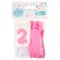 Set of candle in cake + 5 balls, number 2, pink