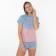 The set "Dawn" is female (T -shirt, shorts) Blue color, size 46