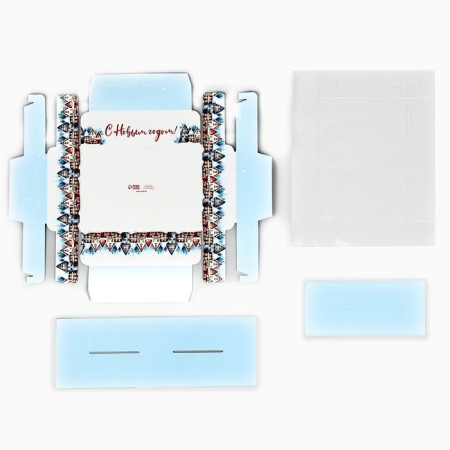Box for 6 sweets with cells "Snow Town", 10 x 14.5 x 3 cm, New Year-4