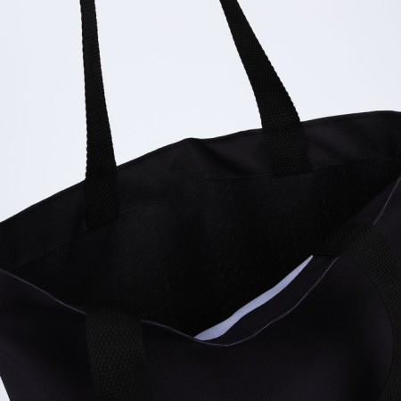 Shoper bag without fastening, black color-5