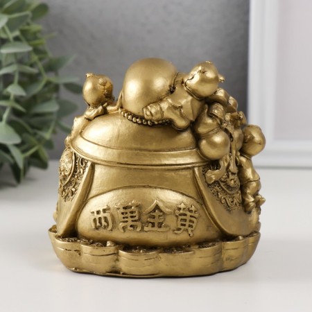 NECKE Polystone for bronze "Hothee with children" 10.8x10x9.5 cm-2