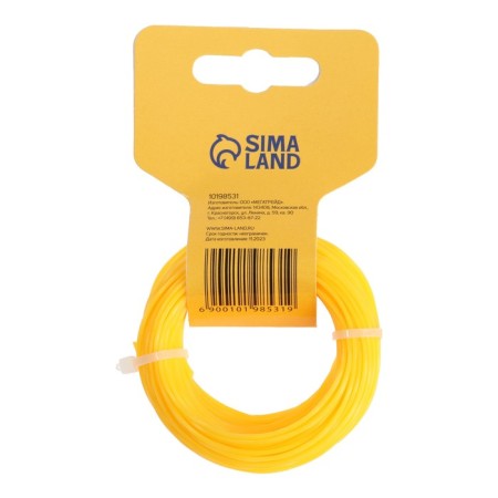 Fishing line for trimmer tundra, cross -section of a twisted square, d = 1.6 mm, 15 m, nylon-1