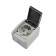 Single (ceramics) Industrial IP54 with grounding, o/y, gray Kranz