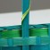 Wicker basket, 20 x 20 x 10/33 cm, green, bamboo