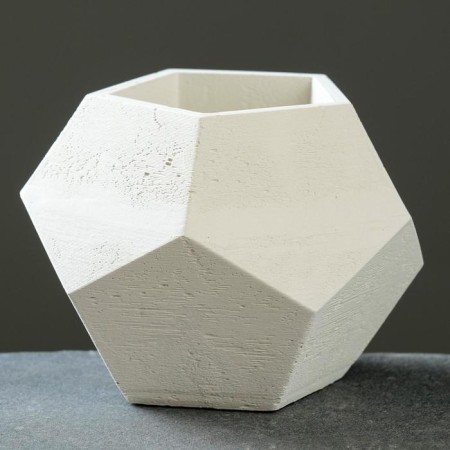 Kashpo pentagon 12 x 9 cm white-1