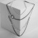 The beads "chain" are a square pearl in the cut, the color is black and white in silver, 53 cm