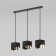 Suspended lamp TK Lighting Grant Black 4877, E27, 3x40W, 800x200 mm, black color