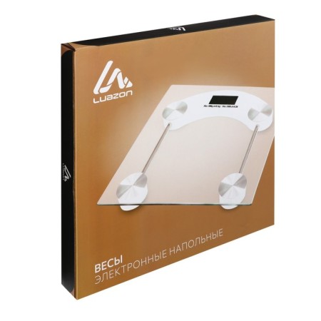 Floor Libra Luazon LVE-003, electronic, up to 180 kg, 1xCR2032, glass, white-5
