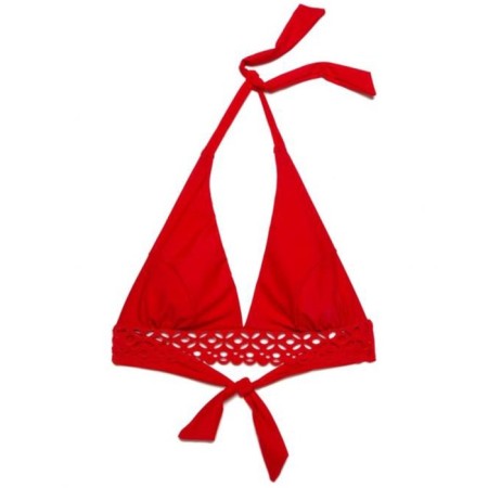 Women's bra -braid, size 80c, red color