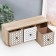 Casket wood chest of drawers 3 boxes "mesh" beige-white 10x33x14 cm