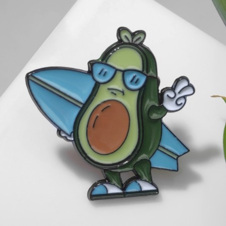 Avocado icon Surfer, colored in ferrous metal-1
