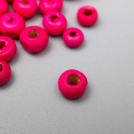 Beads for creativity wood "raspberry" set of 20 g 0.4x0.4 cm