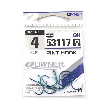 The hook Owner Pint Hook Blue No. 4, 10 pcs.