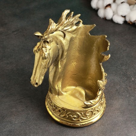 A stand for a bottle "Horse" 25x15x20cm, bronze with gilding-4