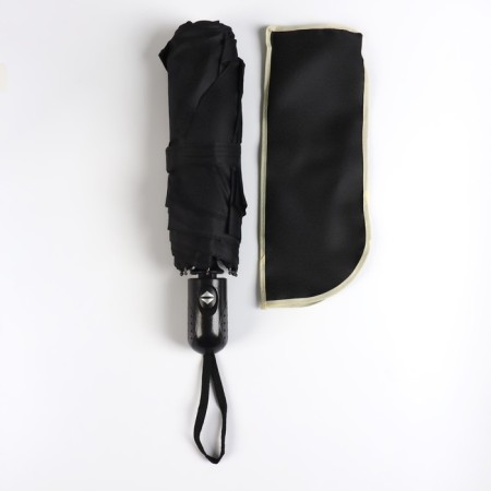 Automatic umbrella "Black", 3 additions, 8 spokes, r = 48 cm, black color-7