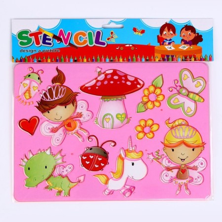 Stencil for kids "magic" with coloring-2