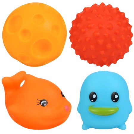 A set of bath toys "Funny bathing", 4 pcs, crush me