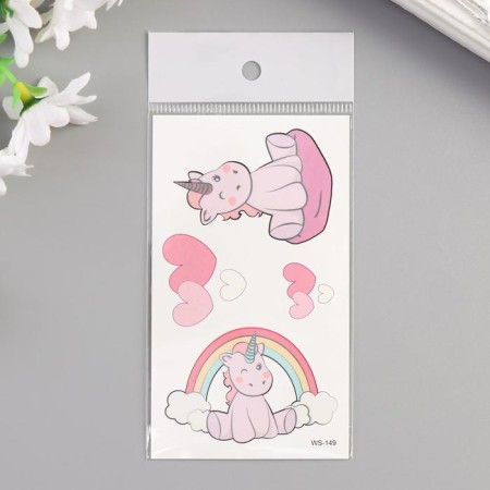 Tattoo on the body Color "kids of unicorns" 10.5x6 cm-2