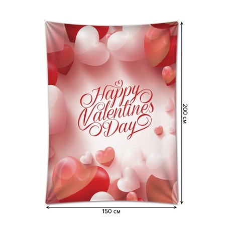 Decorative panel with photo printing "Feast of hearts", vertical, size 150x200 cm-1