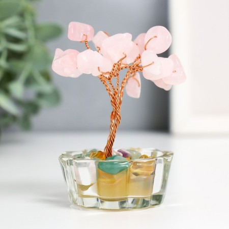 Souvenir "Cash tree in glass" 18 stones 8.5x5x5 cm-2