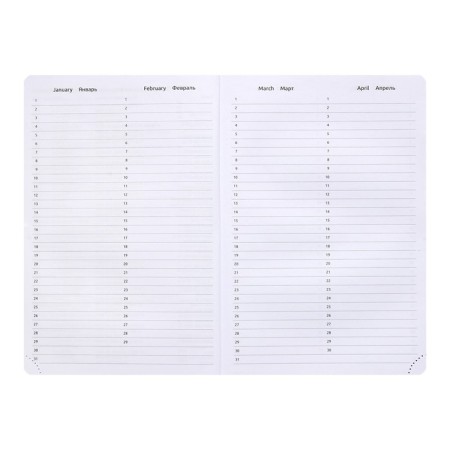 Leduced A5 Diary, 160 sheets, Devente.couple with umbrella, firm artificial leather cover with foam rubber, 2 lies, block 70 g/m2-5