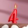 Candle for the cake the figure "Oval" "4", red, 5.5 cm