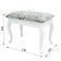 Retro banquet with storage, 550x330x430, white, Mercury fabric