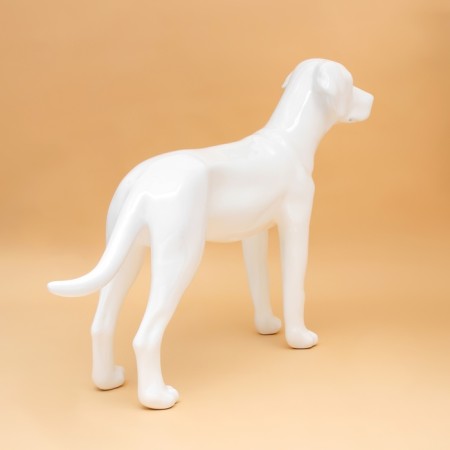 Dog mannequin, stagnant, collapsible, fiberglass, white-1