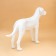 Dog mannequin, stagnant, collapsible, fiberglass, white