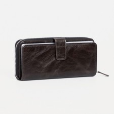 Male purse on lightning for Textura bills, for cards, for coins, black color