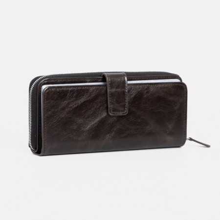 Male purse on lightning for Textura bills, for cards, for coins, black color