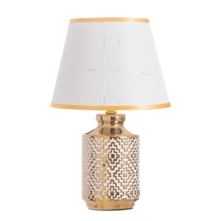 Table lamp "Claudia" 1x40W E14 white/gold 22x22x36cm-8