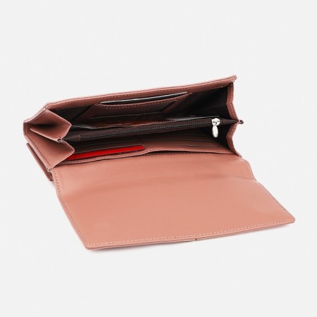 Women's wallet on magnets, pink color-3