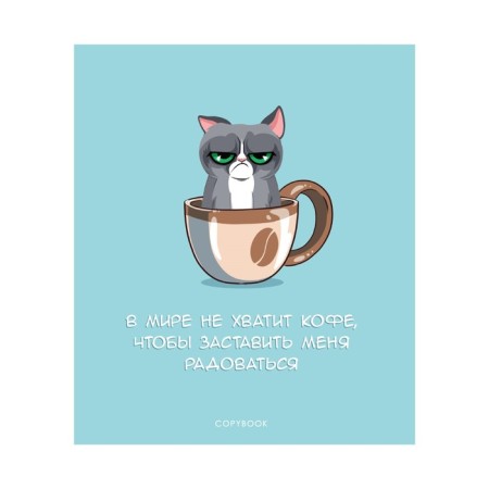 Notebook of 48 sheets in the Calligrata Top Cat "Cat Mem", cover coated cardboard, glossy lamination, selective twin-lame, offset unit, whitewash 95%, mix-4