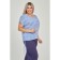 Female blouse, size 52, blue-white color