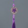 Textile suspension, metal "Flower in the rim" purple 1x3x19.5 cm