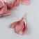 Decor for creativity textiles "Bun, the color of a dusty rose" set 6 pcs 6 cm