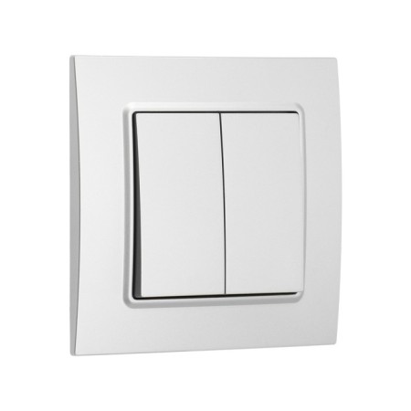 Tot Elegant switch, 10 a, 2 cl., Hidden, silver-1