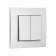 Tot Elegant switch, 10 a, 2 cl., Hidden, silver