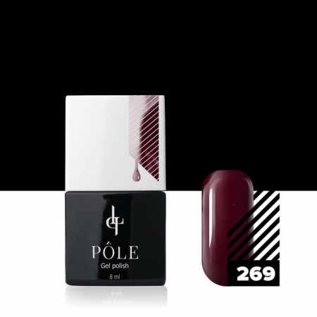Color gel polish Pole, No. 269 Terry Burgundy, 8 ml