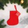 Nosok for gifts "Snowman Brill, Snowflake" 13x16 cm, red-green