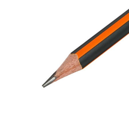 Pencil Chernographic Maped Black Peps HB, three -sided, with an eraser-2