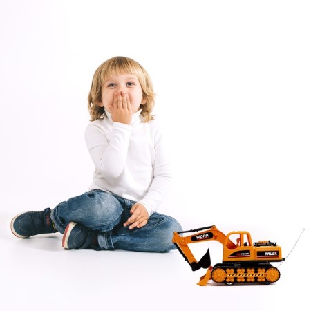 Radio -controlled excavator "Special Technics", works from batteries-7
