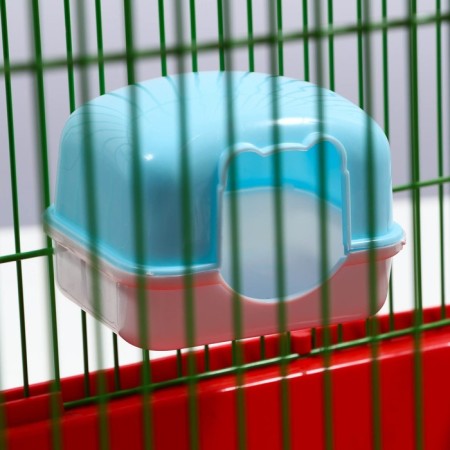 A toilet for rodents with a curly entrance, 10.4 x 8.3 x 8.6 cm, blue-3